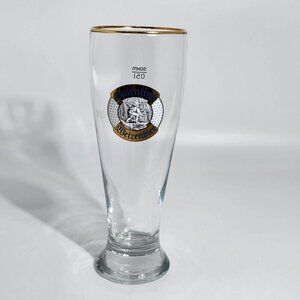 Valentin Weizenbier 0.5L Glass With Gold Rim & Logo Vintage Design